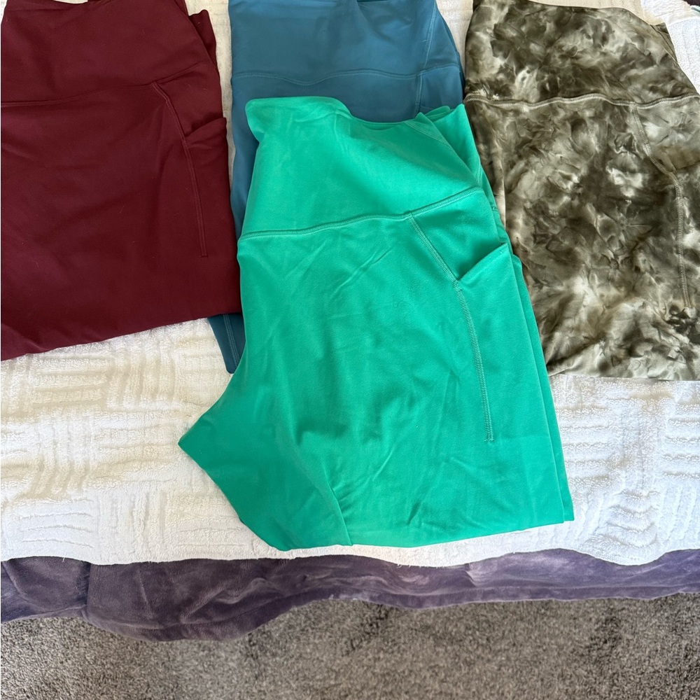 lululemon athletica Leggings Set - Burgundy, Teal, Green, Camouflage.